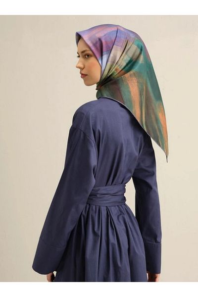 Armine Eșarfă de mătase Sura 9308-06 Model mixt verde