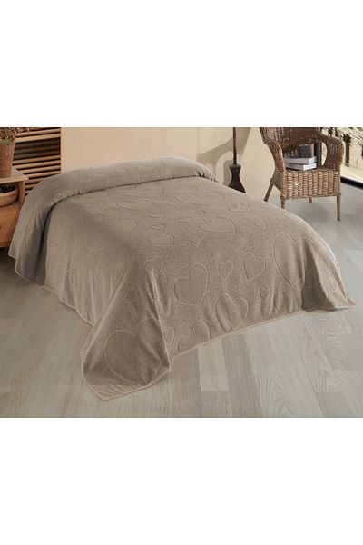 DNZ GÜLCAN TEKSTİL Luisa Towel Pique Bedspread Heart (Double) 220*240
