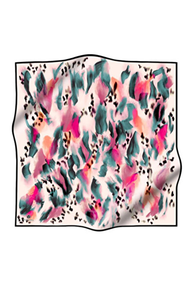 Vissona Μεταξωτό μαντήλι Tivil 51800 - 5 - 0025 - 0039 Μικτό σχέδιο σε πούδρα