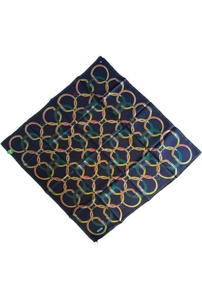 Armine Tivil Silk Scarf 9203-85 Dark Burgundy Mixed Pattern