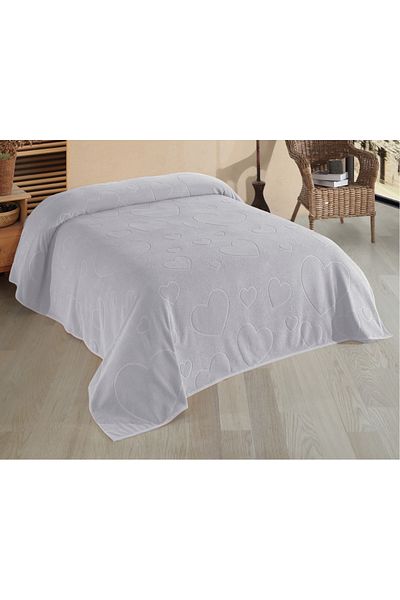 DNZ GÜLCAN TEKSTİL Luisa Towel Pique Bedspread Heart (Double) 220*240