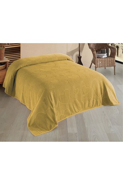 DNZ GÜLCAN TEKSTİL Luisa Towel Pique Bedspread Heart (Double) 220*240