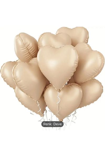 Çemrek Süs Parti Foil Heart Balloon 18 Inch Set of 7 Helium Compatible