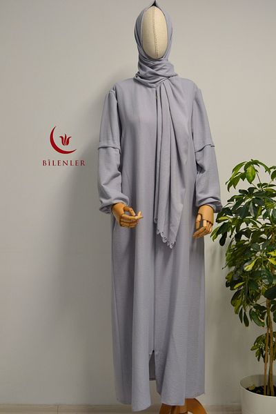 Bilenler Women's Prayer Dress / Ferace in Cotton Aerobin Fabric with Self-Wrap – Size Range 1-6