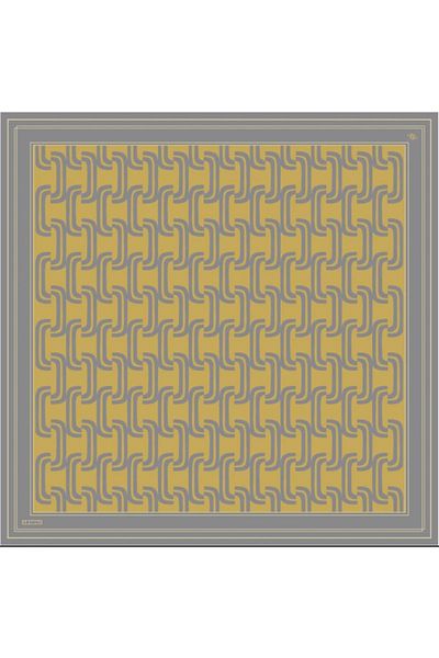 Armine Tivil Silk Scarf 9343-05 Gray Mixed Pattern
