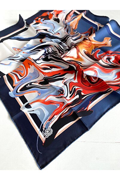 Levidor Eșarfă de mătase Tivil 35002 Albastru Bleumarin Model Mixt