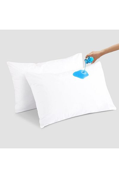 Bonny Home Unicolor Liquid Proof 2 buc Pernă Saltea Protector de pernă respirabil