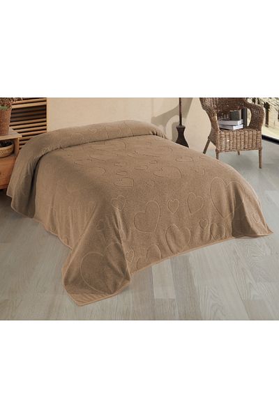 DNZ GÜLCAN TEKSTİL Luisa Towel Pique Bedspread Heart (Double) 220*240