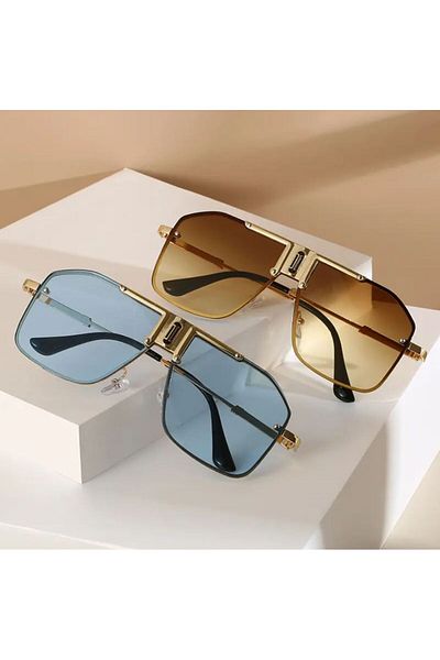 REDz Accessories Ochelari de soare, Model grecesc, Modă, Protecție UV400, Brațe metalice