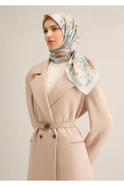 Armine Μεταξωτό μαντήλι Tivil 9347-80 Ice Blue με ανάμεικτο σχέδιο