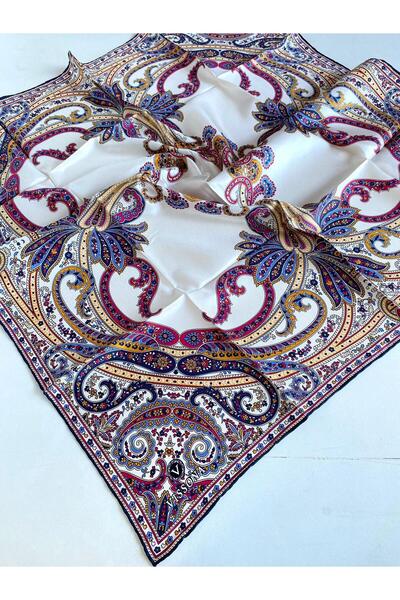 Vissona Μεταξωτό μαντήλι Tivil 60777 - 16 - 0033 - 0011 Λευκό Μικτό σχέδιο