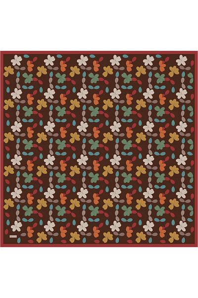 Belli Μεταξωτό κασκόλ Tivil 4045-81 Claret Red Mixed Pattern