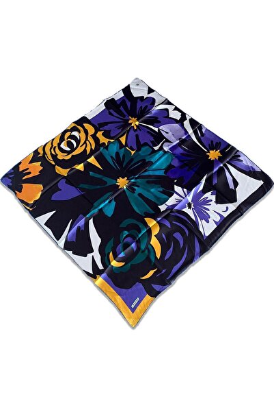 Armine Μαύρο πράσινο μεικτό σχέδιο Μεταξωτό μαντήλι Tivil 9170 - 84