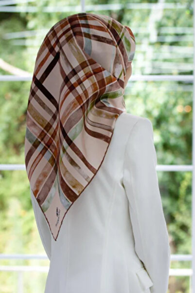 Vissona Μεταξωτό μαντήλι Tivil 51761 - 0004 - 0014 Μικτό σχέδιο σολομού