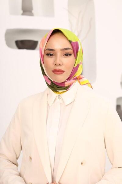 Silk Home Eșarfă din mătase Tivil cu model de flori violet-pudră IST11408-36