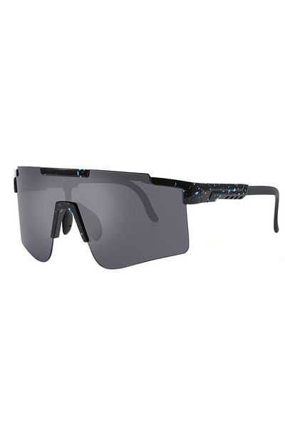 REDz Accessories Ochelari de soare sport, mărimi mari, bărbați, protecție UV400, negri