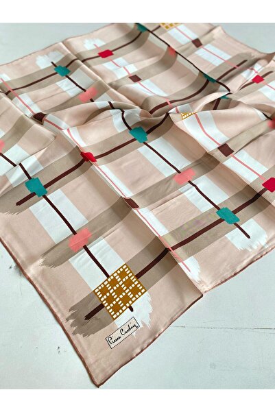 Pierre Cardin Μεταξωτό κασκόλ Sura 46365 Μικτό σχέδιο σομόν