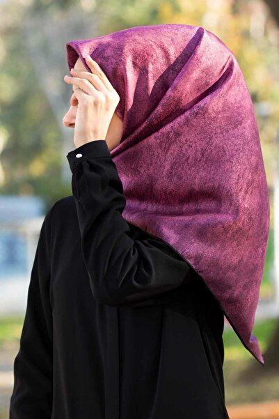 Vissona وشاح حريري Twill نسائي أرجواني