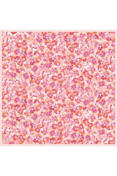 Belli Tivil İpek Eşarp 4016 - 35 Turuncu Karışık Desen