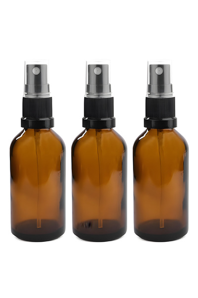 makrobay Amber Cam Sprey Şişesi Siyah Ince Sis Püskürtücü 50cc 3 Lü Set