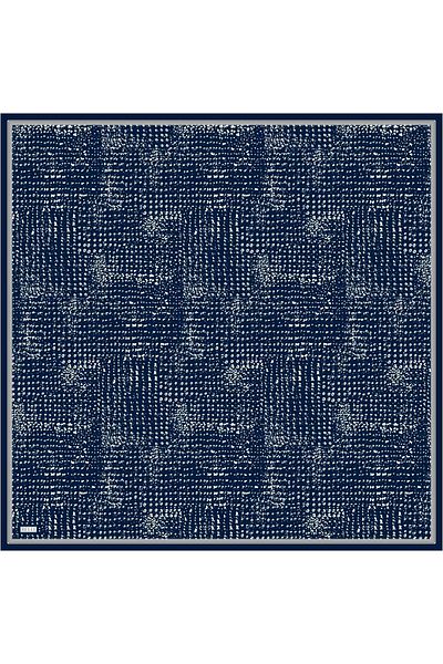 Belli Tivil Silk Scarf 4029-56 Dark Blue Mixed Pattern
