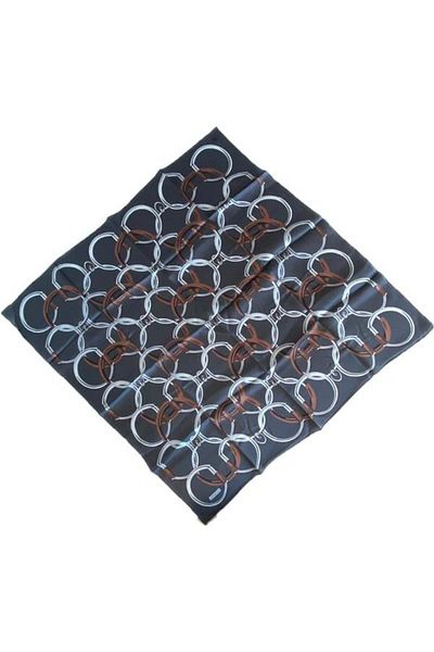 Armine Sura Silk Scarf 9203-51 Smoked Mixed Pattern