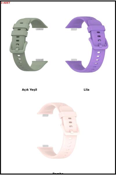 Alstrap Huawei Watch Fit 5 Pro/Fit 5/Fit 4 Pro/Fit 4/Fit 3 Uyumlu 3'lü Siliko...