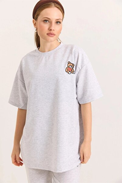 İKLİM LİFE Μπλουζάκι με κέντημα αρκουδάκι με δύο κορδόνια