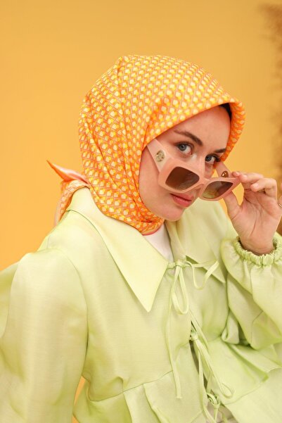 Silk Home Μεταξωτό μαντήλι Tivil IST11438-37 Πορτοκαλί-Σομόν