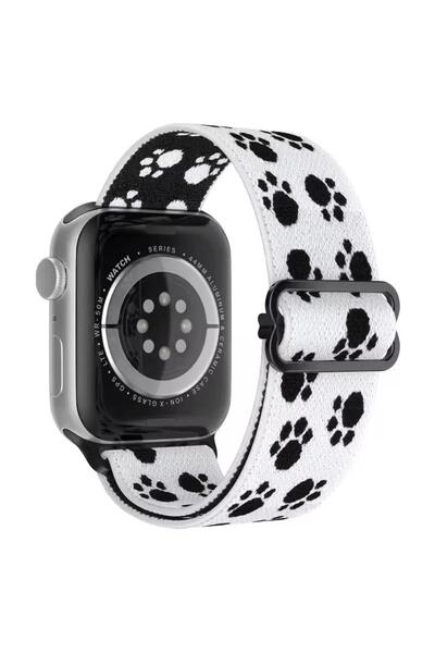 Alstrap Apple watch 11-10 42mm seri 4-5-6-7-8-9 Uyumlu 38-40-41mm Kumaş Elast...