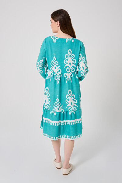 DEVRAN V-Neck Cotton Viscose Dress