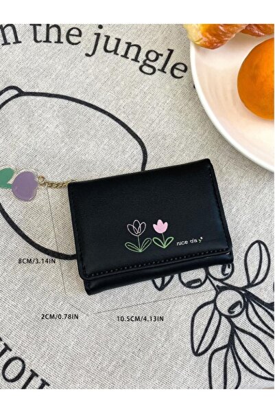 Generic 3-Piece Women's Coin&Card Wallet Set,9Pockets Each with Heart Pendant&Have aNice Day-All Occasion