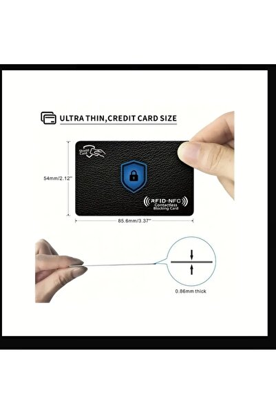 ORGANICYOU SHENZHEN RFID/NFC Engelleyici Kart, Ultra İnce Şık Tasarım, Alümin...