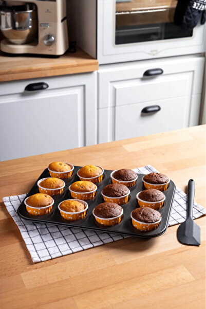 prokitchen 12’li Muffin Kek Kalıbı Dayanıklı, Çok Amaçlı Fırın Kalıbı