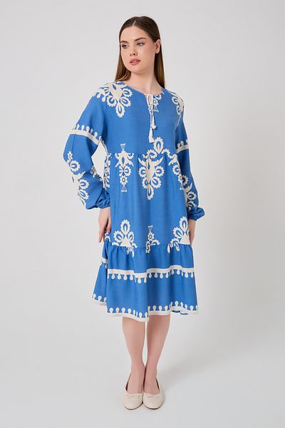 DEVRAN V-Neck Cotton Viscose Dress