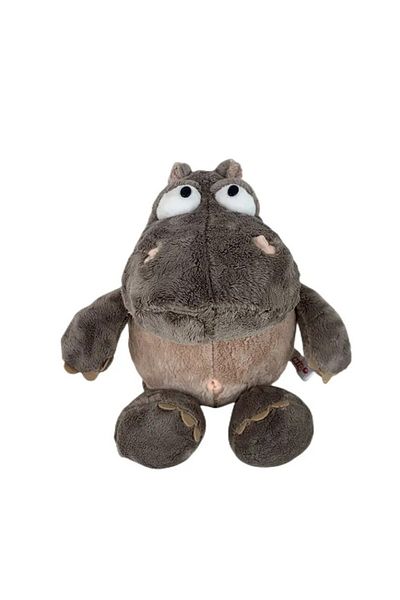Malvys Malvys® Plush Toy, Hugo the Hippo, Grey, 35 cm