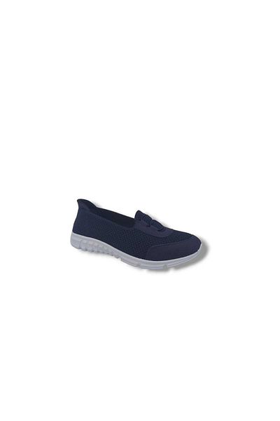Zerhan 2555 Women's Navy Blue Sports Ballerina Shoes