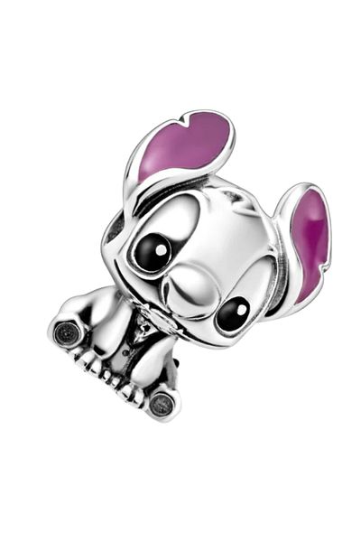 TrioStore Pandora X Disney Compatible Charm, Silver, Stitch Pattern, TrioStore®