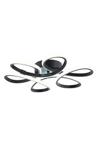 Elektroyou Linup Modern Siyah Plafonyer Tavana Sıfır Beyaz Işık Salon Mutfak Yatak Odası Led Avize