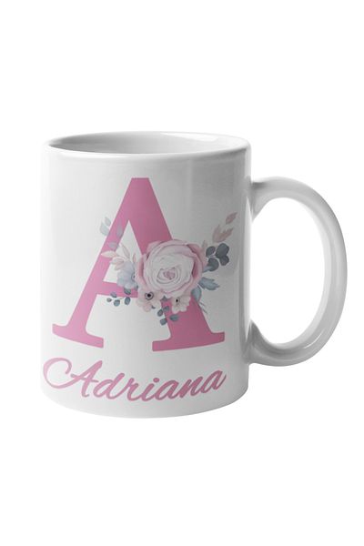 OEM Cană albă personalizată cu monogramă, INOVATIX®. 330ml