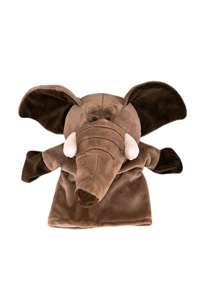 Malvys Plush Hand Puppet, Elephant Hand Puppet, Grey, 25 Cm