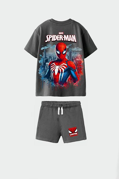 Monila Boys Cotton Crew Neck Printed Tshirt and Shorts Bottom Top Set