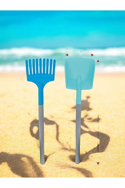 BYCEGU 35283 Toy Blue Color Scratch and Shovel Set from the Beach Toys