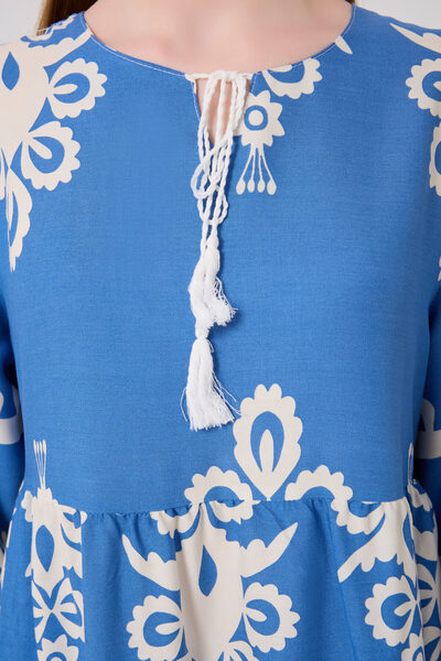 DEVRAN Rochie din bumbac cu decolteu în V