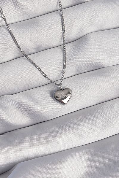 Skygo 316L Steel Silver Color Heart Model Love Necklace - Tj-Bko8932