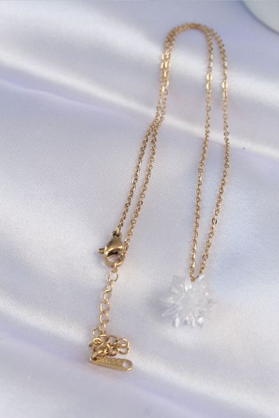 Skygo 316L Steel Chain Gold Color Lotus Necklace - Tj-Bko8739