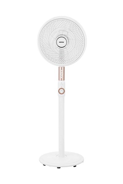 Geepas 14 Inches Stand Fan With Abs Circulator Head, As 5 Fins Blade, 2 Hours Timer, Abs Body, Wide Angle