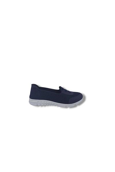 Zerhan 2555 Women's Navy Blue Sports Ballerina Shoes
