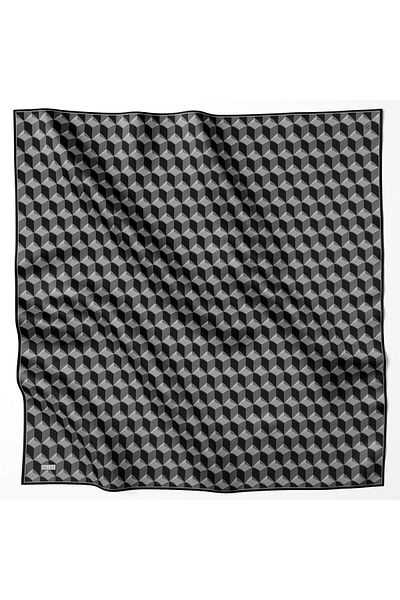 Belli Tivil Silk Scarf 4112-87 Black Mixed Pattern