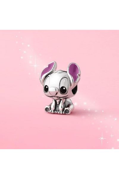 TrioStore Pandora X Disney Compatible Charm, Silver, Stitch Pattern, TrioStore®